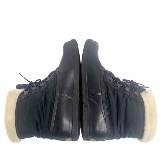 Winter Black Lace up Warm Lined Waterproof Boots  Size 10 - Picture 9 of 10